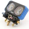 Manometru cu doi robineti R134,R410,R407,R32-VRM2-B-0801