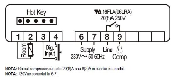 Controler Termostat electronic Copeland, XR02CX, cu sonda