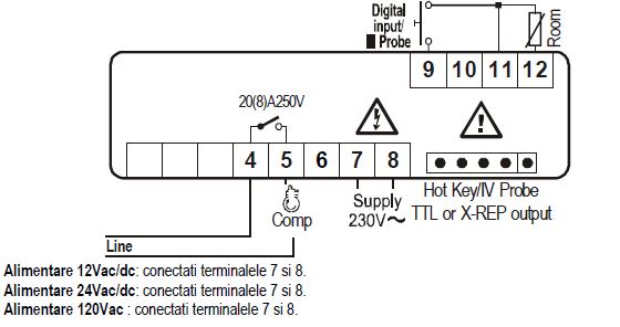 Controler Termostat electronic DIXELL, XR20CX, cu sonda
